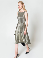 Сукня міді жіноча Deni Cler Milano W-Dw-3076-0M-G8-23-1 38 Золотиста (3300000730103) - зображення 3