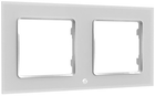 Подвійна рамка для настінного вимикача Shelly "Wall Frame 2" горизонтальна біла (3800235266236) - зображення 1