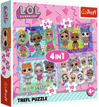 Набір пазлів Trefl 4 в 1 Знайомство з ляльками LOL Surprise 35-48-54-70 елементів (5900511346138) - зображення 1