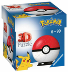 3D Пазл Ravensburger Red Pokeball 54 елементи (4005556112562) - зображення 1