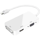 Видео адаптер, конвертер 3в1 с Mini DisplayPort на HDMI/VGA/DVI разъемы Addap MDPA-02Mix, 4K / 1080P (0320)