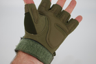Тактичні рукавички без пальців 9064_XL_Olive - зображення 5