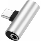 Перехідник Type-C to Jack 3.5 мм 1.0m 2in1 XoKo (AC-205-SLV) (175020)