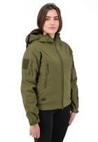 Тактическая женская куртка Eagle Soft Shell с флисом Green Olive XL - изображение 1