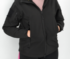 Тактическая женская куртка Eagle Soft Shell с флисом Black 3XL - изображение 9