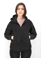Тактична жіноча куртка Eagle Soft Shell з флісом Black M - зображення 4