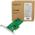 Adapter LogiLink Dual M.2 PCIe - SATA/PCIe SATA SSD Green (4052792050103) - obraz 2
