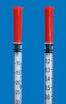 Шприц трехкомпонентный Гемопласт 1 мл с интегрированной иглой 0.33 мм х 13 мм 29G х ½'' инсулин U-40 без групповой упаковки 4400 шт (24126) - изображение 3