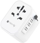 Адаптер дорожній Techly 3 x USB-A White (8059018365351)