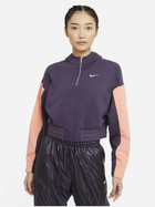 Bluza damska z kapturem krótka Nike Clsh Hoodie Mix CZ8164-573 2XL Fioletowa (194502733617)