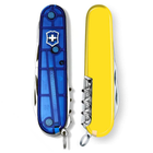 Нож Victorinox Huntsman Ukraine 91 мм Синьо-прозорий/Жовтий (1.3713.T2.8) - изображение 6