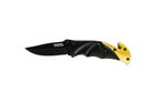 Нож складной MASTERTOOL "BULAT" 150х29х17 мм черное нержавеющее лезвие алюминиевая рукоятка стропорез MASN-2472 - изображение 4