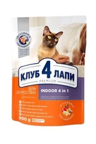 Корм Сухой Club 4 Paws Premium Indoor 4 в 1  для Взрослых Кошек 