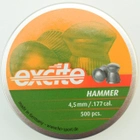 Кулі для пневматичної зброї H&N Excite Hammer, 4.5 мм , 0.5 гр, 500шт/уп - зображення 1