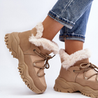 Жіночі зимові черевики високі Cresandi 40 Бежеві (5905677025576) - зображення 4