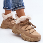 Жіночі зимові черевики високі Cresandi 40 Бежеві (5905677025576) - зображення 6