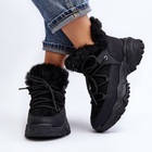 Жіночі зимові черевики високі Cresandi 38 Чорні (5905677025484) - зображення 7