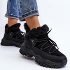Жіночі зимові черевики високі Cresandi 39 Чорні (5905677025491) - зображення 6