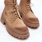 Жіночі черевики високі Narelona 36 Бежеві (5905677021530) - зображення 8
