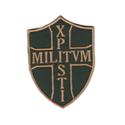 Шеврон патч на липучці Капелан XPISTI MILITVM, на оливковому фоні, 7*9,5см. - зображення 1