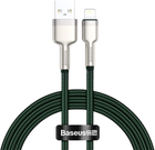 Kabel Baseus Cafule Series Metal Data Cable USB to IP 2.4 A 2 m Green (CALJK-B06) - obraz 1