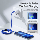 Kabel Baseus Crystal Shine Series Fast Charging Data Cable Type-C to iP 20 W 2 m Blue (CAJY000303) - obraz 3