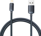 Кабель Baseus Crystal Shine Series Fast Charging Data Cable USB to iP 2.4 A 2 м Black (CAJY000101) - зображення 1