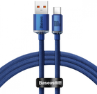 Kabel Baseus Crystal Shine Series Fast Charging Data Cable USB to Type-C 100 W 1.2 m Blue (CAJY000403) - obraz 1