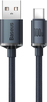Кабель Baseus Crystal Shine Series Fast Charging Data Cable USB to Type-C 100 Вт 2 м Black (CAJY000501) - зображення 2