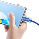 Кабель Baseus Crystal Shine Series Fast Charging Data Cable USB to Type-C 100 Вт 2 м Blue (CAJY000503) - зображення 4
