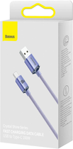 Kabel Baseus Crystal Shine Series Fast Charging Data Cable USB to Type-C 100 W 2 m Purple (CAJY000505) - obraz 5