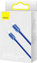 Kabel Baseus Crystal Shine Series Fast Charging Data Cable Type-C to Type-C 100 W 1.2 m Blue (CAJY000603) - obraz 5