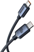 Kabel Baseus Crystal Shine Series Fast Charging Data Cable Type-C to Type-C 100 W 2 m Black (CAJY000701) - obraz 2