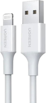 Kabel Ugreen USB Type-A - Apple Lightning 1.5 m MFi White (6957303883158) - obraz 1