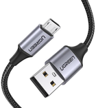 Кабель синхронізації Ugreen US290 USB - Micro USB Cable Aluminum Braid 1 м Black (6957303861460) - зображення 1