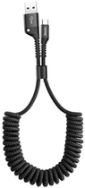 Kabel Baseus Fish Eye Spring Data Cable for Type-C 2 A 1 m Black (CATSR-01)