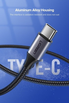 Kabel Ugreen US288 USB - Type-C Cable Aluminum Braid 1.5 m Black (6957303861279) - obraz 3