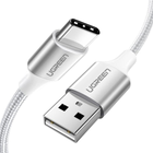 Kabel Ugreen US288 USB 2.0 to USB Type-C Cable Nickel Plating Aluminum Braid 3 A 3 m White (6957303864096) - obraz 1