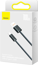 Kabel Baseus USB 2.0 AM-Type-C m, 1 m, 20V/5A, 100W Dynamic Series Gray (CALD000616) - obraz 4