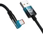 Kabel Baseus MVP 2 Elbow-shaped Fast Charging Data Cable USB to Type-C 100 W 1 m Black/Blue (CAVP000421) - obraz 3