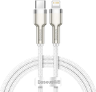 Kabel Baseus Cafule Series Metal Data Cable Type-C to iP PD 20 W 2 m White (CATLJK-B02) - obraz 1