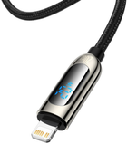 Kabel Baseus CATLSK USB3.1 Type-C M-Lightning m 20 W z wyświetlaczem 2 m Black (CATLSK-A01) - obraz 2