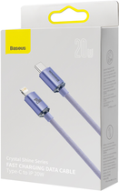 Kabel Baseus Crystal Shine Series Fast Charging Data Cable Type-C to iP 20 W 2 m Purple (CAJY000305) - obraz 8
