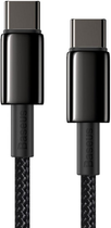 Kabel Baseus Tungsten Gold Fast Charging Data Cable Type-C to Type-C 100 W 1 m Black (CATWJ-01) - obraz 5