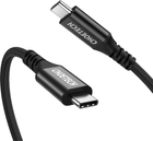 Kabel Choetech USB Type-C - USB Type-C 2 m PD3.1 Gen2 100 W pleciony Black (XCC-1007) - obraz 1