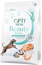 Беззерновой полнорационный сухой корм Optimeal Beauty Fitness для взрослых собак всех пород, здоровый вес и суставы, формула на основе морепродуктов