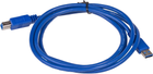 Kabel Akyga USB Type-A - USB Type-B M/M 1.8 m Blue (5901720131409) - obraz 1