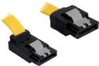 Kabel Delock SATA - SATA M/M 0.1 m Yellow (4043619824649) - obraz 1