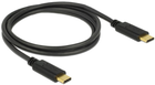 Кабель Delock USB Type-C - USB Type-C M/M 1 м Black (4043619833238) - зображення 1