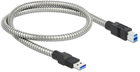 Kabel Delock USB Type-A - USB Type-B M/M 0.5 m Silver (4043619867776) - obraz 2